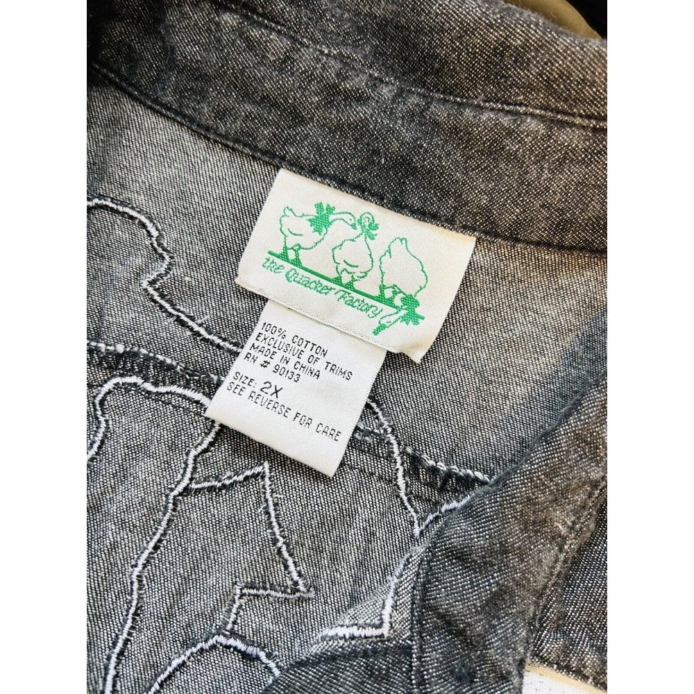 The Quacker Factory Puppy Dog Patchwork Denim But… - image 4